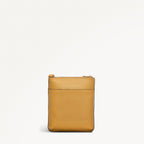 Pockets Leather Medium Ziptop Cross Body Bag in Pecan - 111431