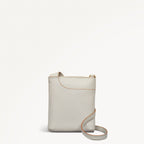 Pockets Leather Medium Ziptop Cross Body Bag in Chalk - 111432