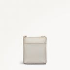 Pockets Leather Medium Ziptop Cross Body Bag in Chalk - 111432