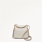 Lattimer Place Leather Small Flapover Cross Body Bag in Chalk - 111433