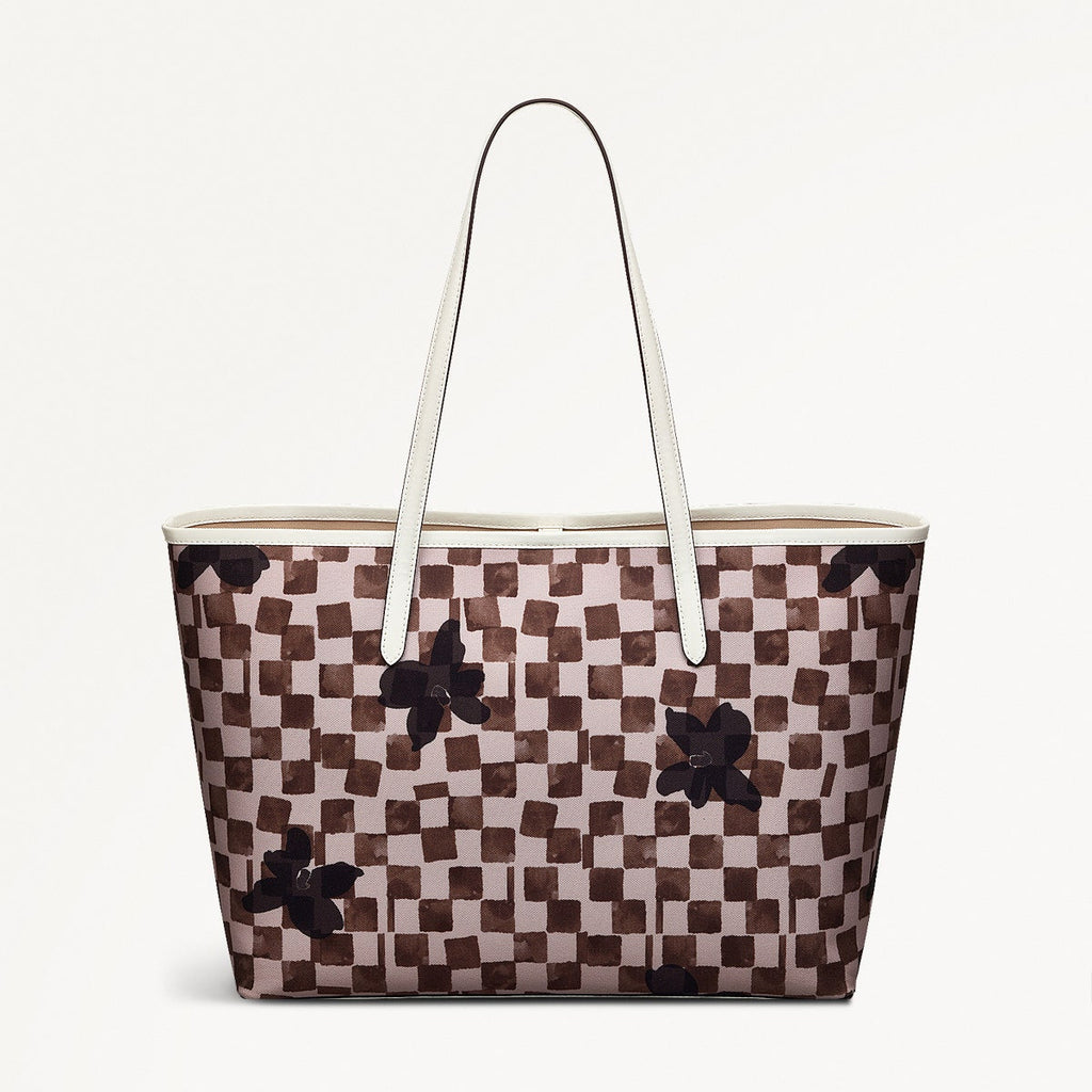 Southwell Gardens Fabric Large Open Top Tote Bag in Stone - 111442