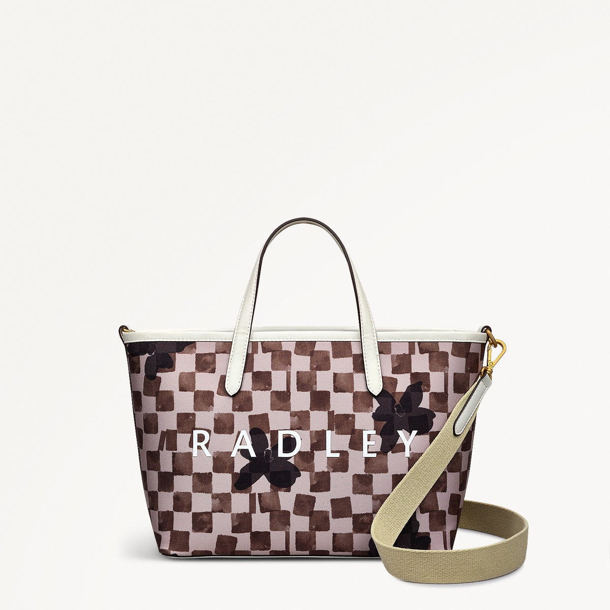 Southwell Gardens Fabric Medium Open Top Grab Bag in Stone - 111443