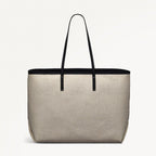 Sutherland Row Fabric Large Open Top Tote Bag in Black - 111445