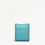 Pockets Leather Medium Ziptop Cross Body Bag in Maldives - 111449