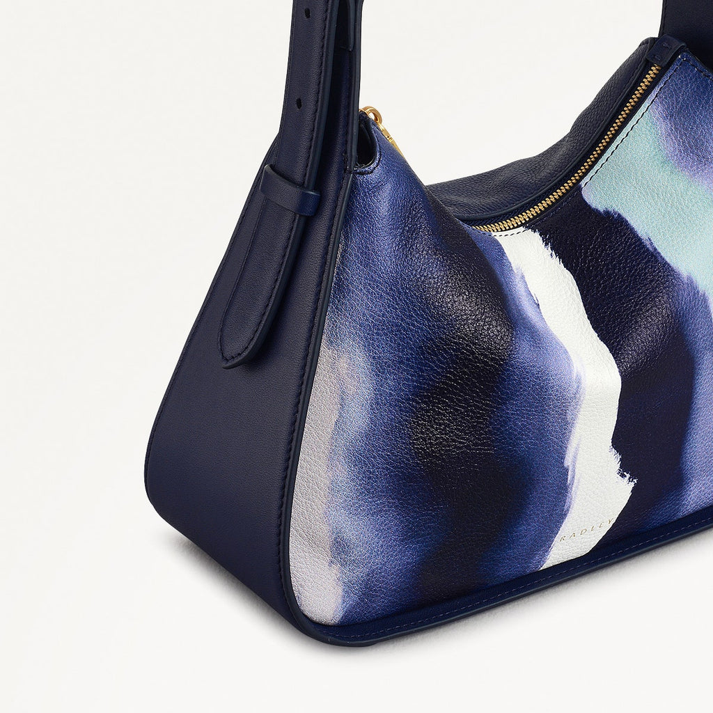 Westwell Lane Leather Small Ziptop Grab Bag in Evenfall - 111451