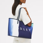 Southwell Gardens Fabric Large Open Top Tote Bag in Ink - 111457