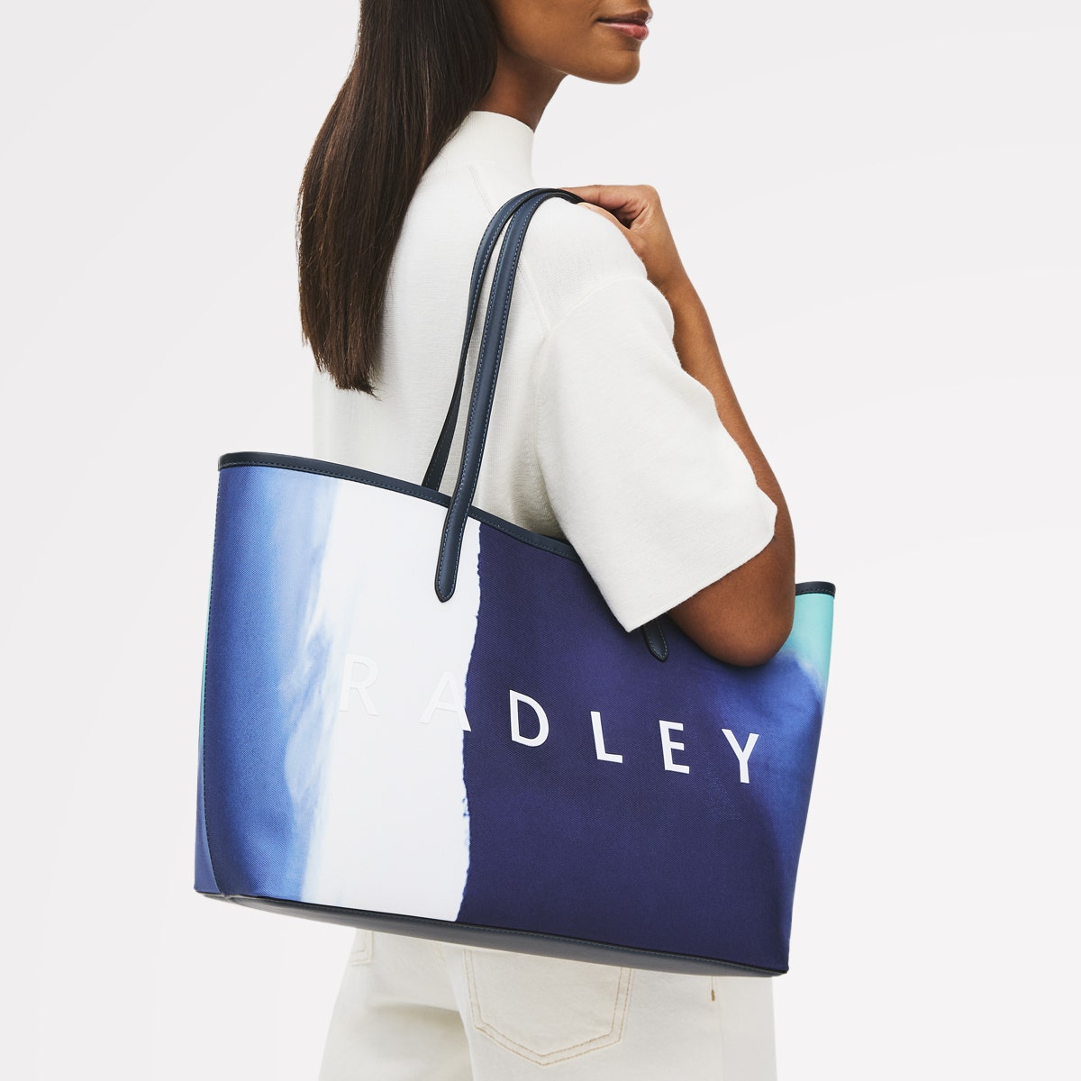 Southwell Gardens Fabric Large Open Top Tote Bag in Ink - 111457