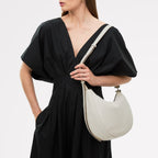 Pemberton Row Leather Large Ziptop Cross Body Bag in Chalk - 111461