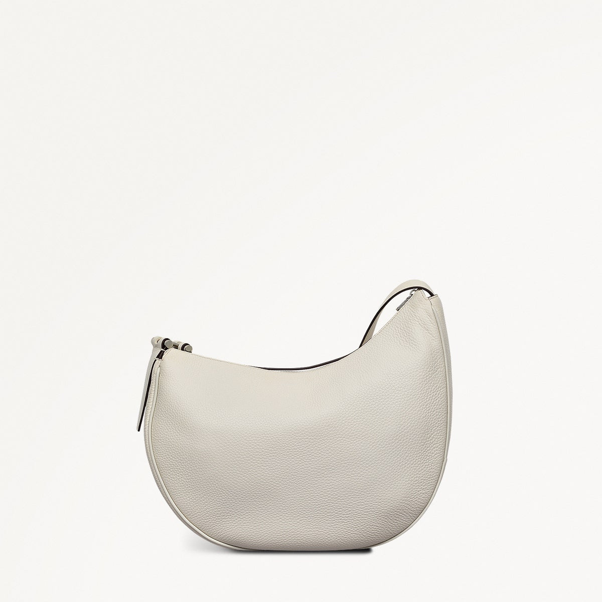 Pemberton Row Leather Large Ziptop Cross Body Bag in Chalk - 111461