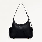 The Fitzrovia Leather Small Ziptop Backpack in Black - 111466