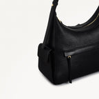 The Fitzrovia Leather Small Ziptop Backpack in Black - 111466