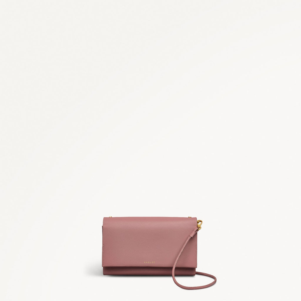 The Kensal Leather Large Phone Cross Body Bag in French Rose - 111512