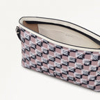 Addison Check Fabric Medium Ziptop Cross Body Bag in Latte - 111743