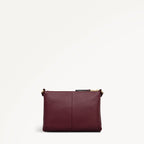 Kew Way Leather Small Ziptop Cross Body Bag in Merlot - 111883