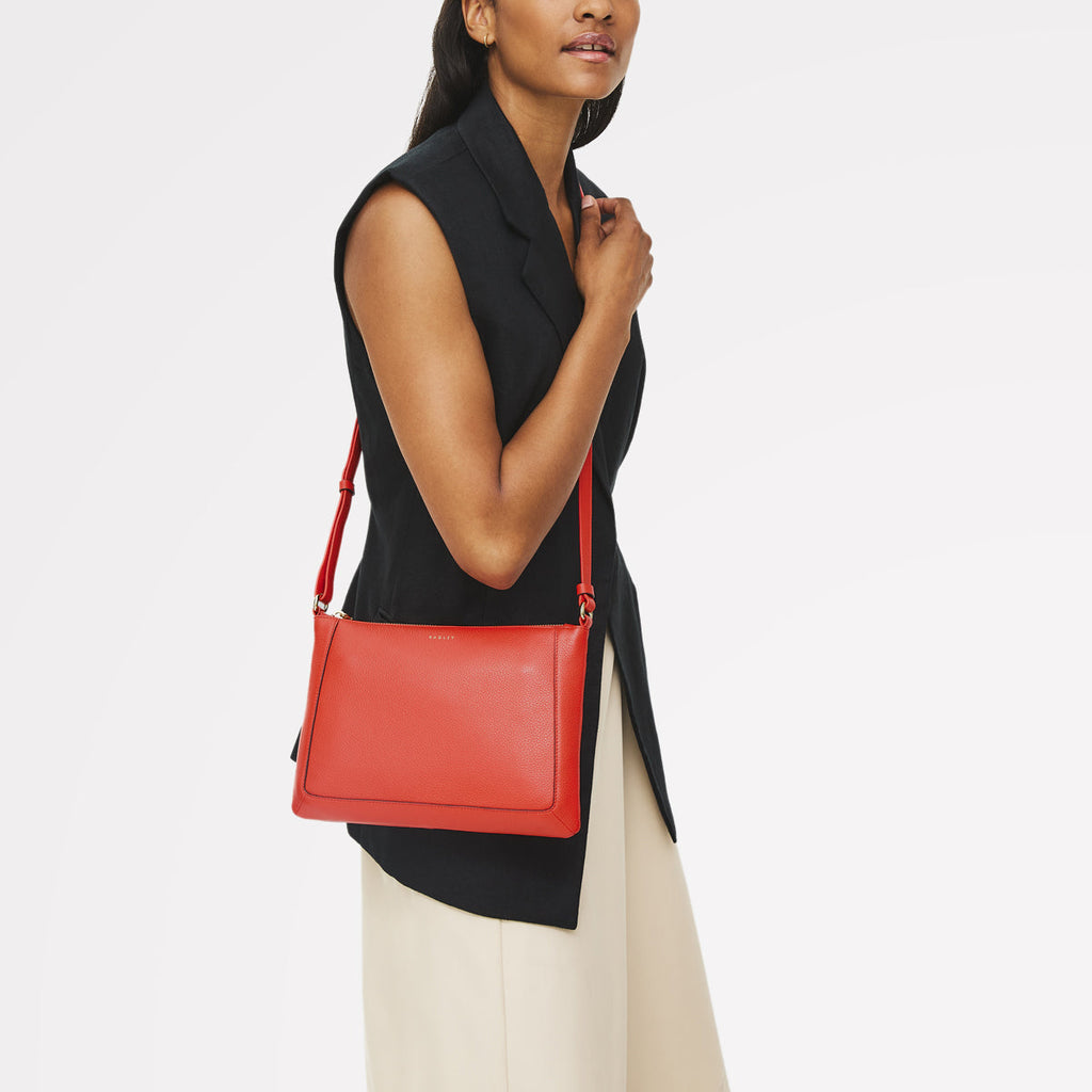 Kew Way Small Ziptop Cross Body Luscious Red - 111884