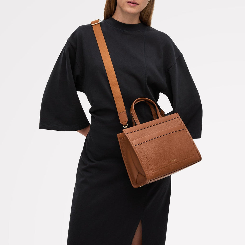 Alba Place Small Ziptop Grab Indus Tan - 111907