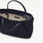 Eastney Street Leather Medium Ziptop Grab Bag in Ink - 111911