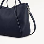 Eastney Street Leather Medium Ziptop Grab Bag in Ink - 111911