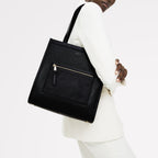 Alba Place - Logo Medium Ziptop Tote Black - 111936