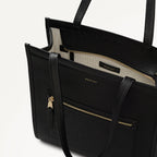 Alba Place - Logo Medium Ziptop Tote Black - 111936