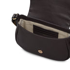 Lulworth Road Leather Mini Flapover Cross Body Bag in Thunder - 111948