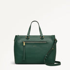 Pickwick Leather Medium Ziptop Grab Bag in Cedar - 111957