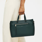 Pickwick Leather Medium Ziptop Grab Bag in Cedar - 111957