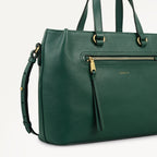 Pickwick Leather Medium Ziptop Grab Bag in Cedar - 111957