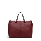Pickwick Leather Medium Ziptop Grab Bag in Merlot - 111960