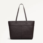 Fountain Road Leather Medium Ziptop Tote Bag in Thunder - 111963
