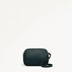 Dukes Place Leather Medium Ziptop Cross Body Bag in Teal - 112122