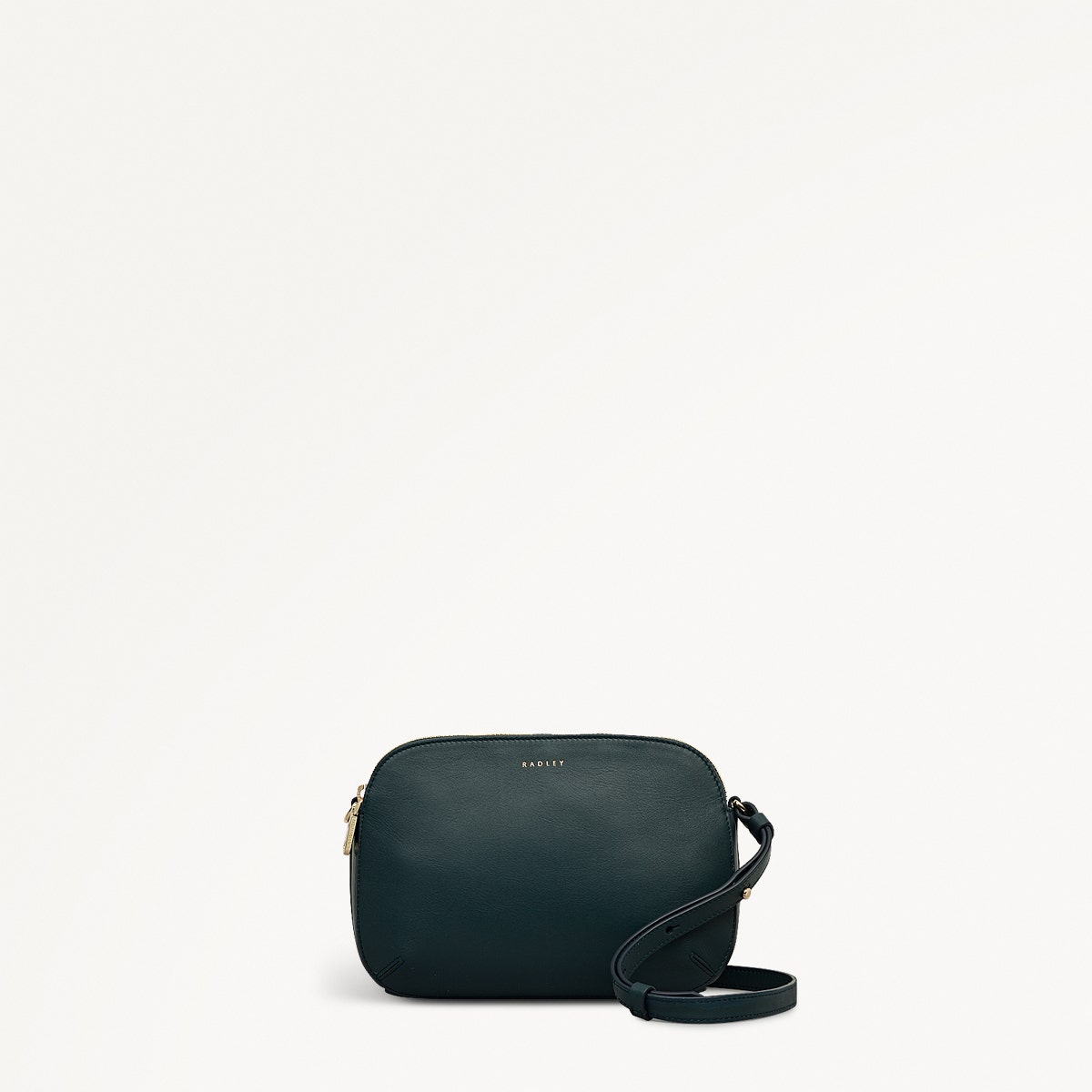 Dukes Place Leather Medium Ziptop Cross Body Bag in Teal - 112122