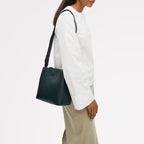 Dukes Place Leather Medium Compartment Cross Body Bag in Teal - 112124