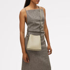 Dukes Place Leather Small Compartment Cross Body Bag in Snow - 112127