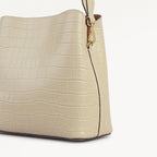 Dukes Place Leather Medium Compartment Cross Body Bag in Snow - 112128