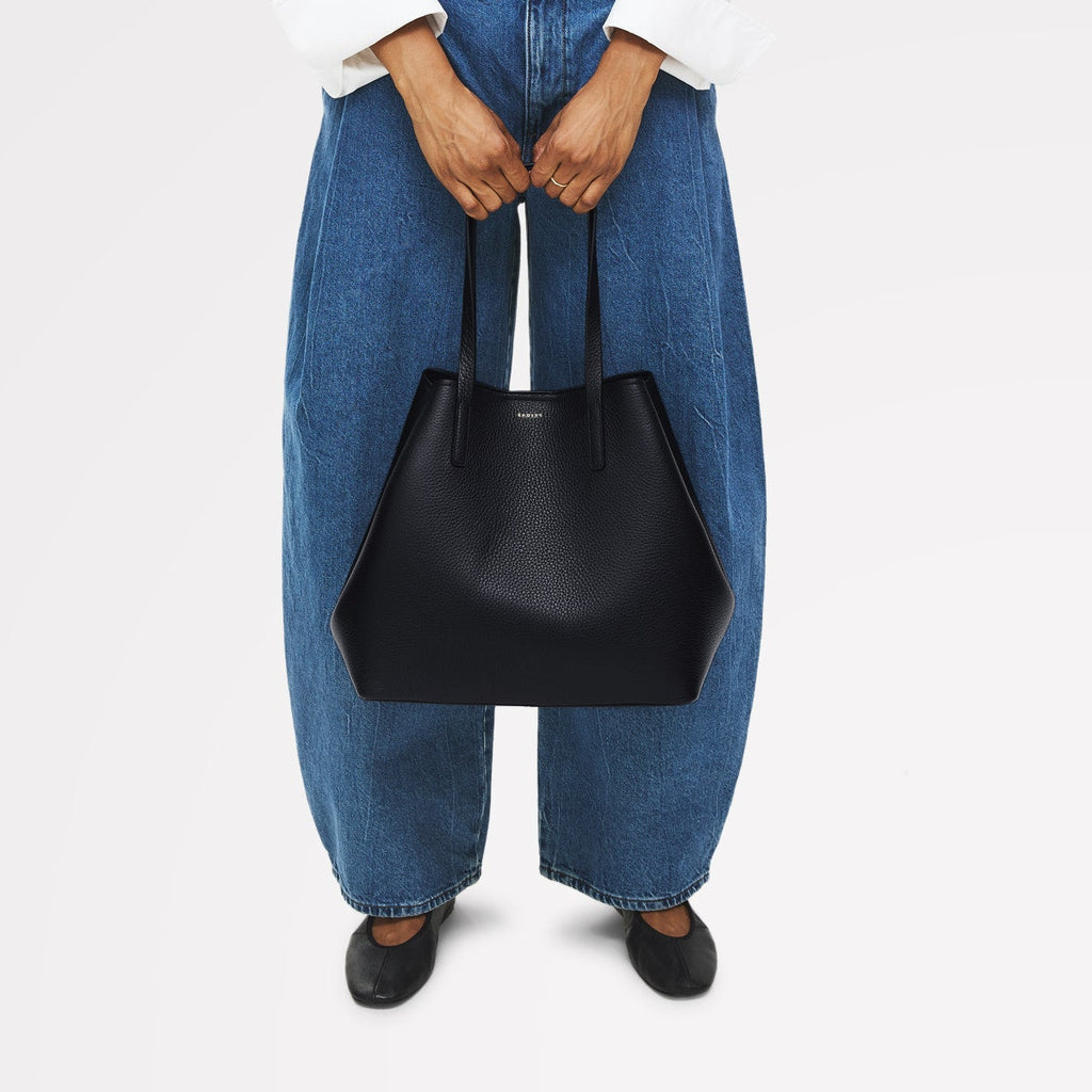 Dukes Place Large Open Top Tote Black - 112133