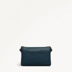 Pockets Leather Medium Ziptop EW Cross Body Bag in Teal - 112137