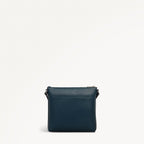 Pockets Leather Small Ziptop NS Cross Body Bag in Teal - 112138