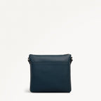 Pockets Leather Large Ziptop NS Cross Body Bag in Teal - 112139