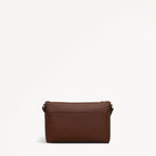 Pockets Leather Medium Ziptop Ew Cross Body Bag in Chocolate - 112141