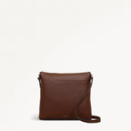 Pockets Leather Large Ziptop Ns Cross Body Bag in Chocolate - 112143