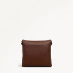 Pockets Leather Large Ziptop Ns Cross Body Bag in Chocolate - 112143