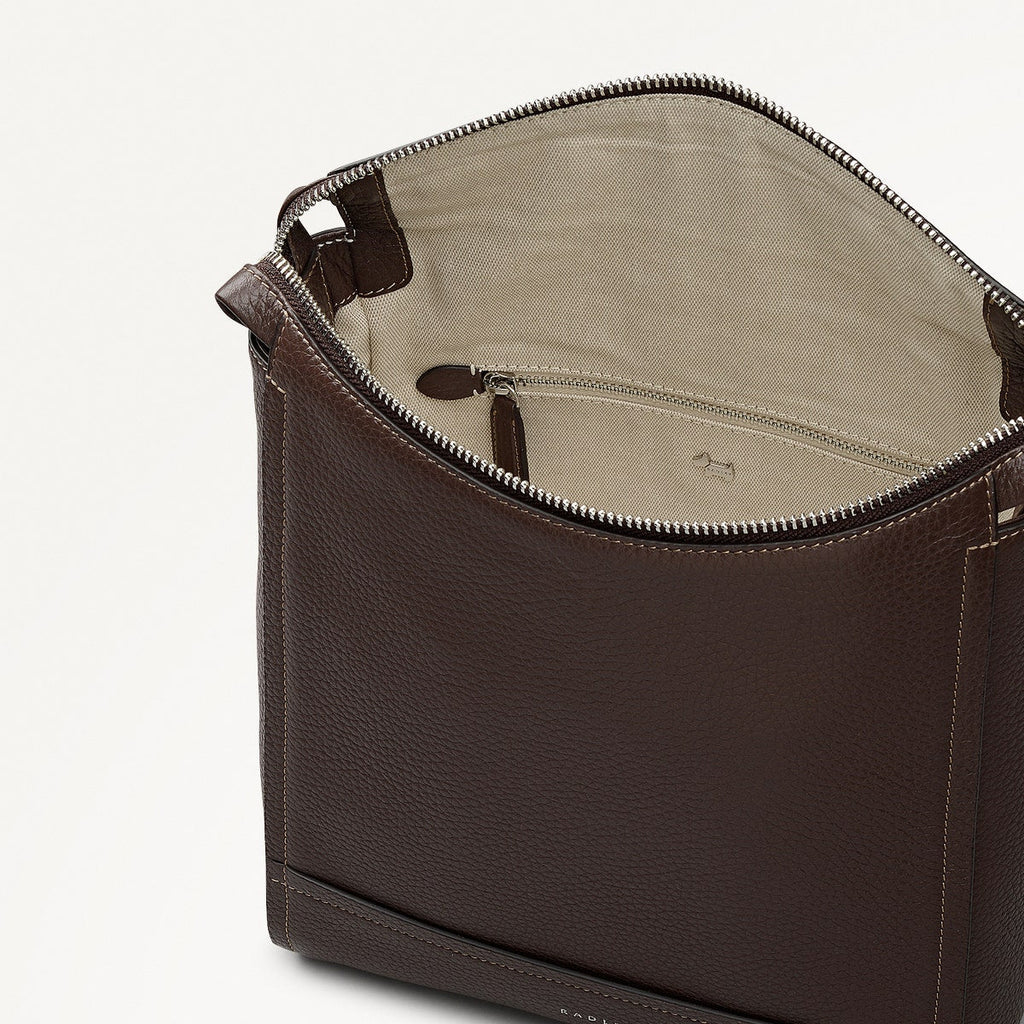 Oak Street Small Ziptop Backpack in Dark Oak - 112161