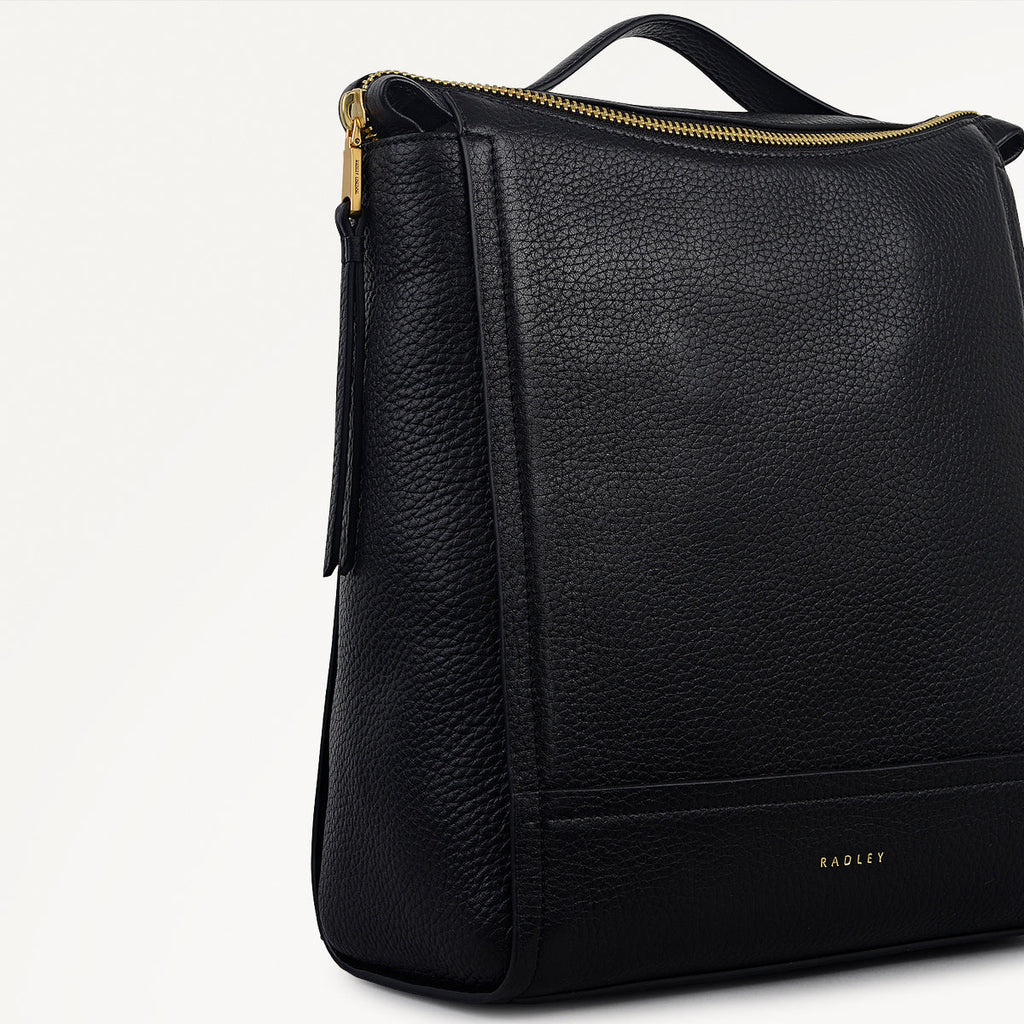 Oak Street Small Ziptop Backpack Black - 112162