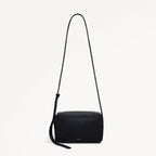 Duchess Close Leather Small Ziptop Cross Body Bag in Black - 112175