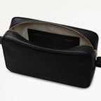 Duchess Close Leather Small Ziptop Cross Body Bag in Black - 112175