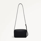 Duchess Close Leather Small Ziptop Cross Body Bag in Black - 112175