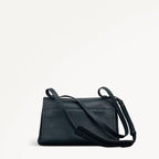 Mercer Street Leather Medium Flapover Shoulder Bag in Teal - 112178