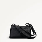 Mercer Street Leather Medium Flapover Shoulder Bag in Black - 112179
