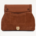 Mercer Street Leather Medium Flapover Shoulder Bag in Russet - 112180